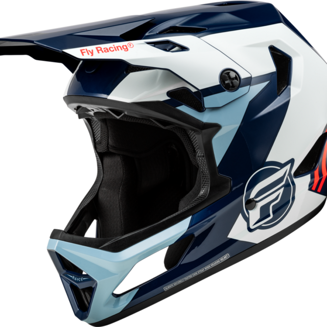 CASCO FLY RAYCE ROJO BLANCO AZUL