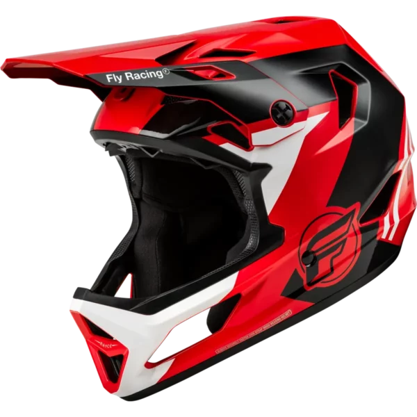 CASCO FLY RAYCE ROJO NEGRO BLANCO