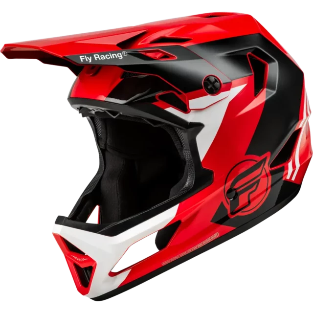 CASCO FLY RAYCE ROJO NEGRO BLANCO
