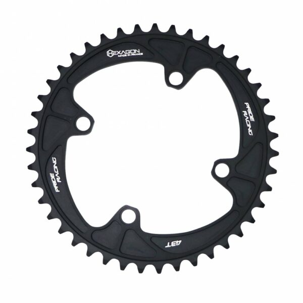PLATO BMX PRIDE HEXAGON 4 TORNILLOS NEGRO