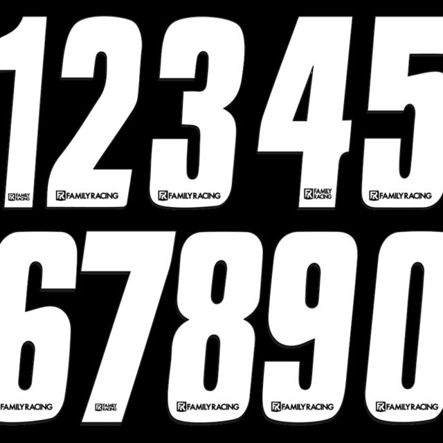 NÚMEROS FAMILY RACING RACE BLANCOS GRANDE