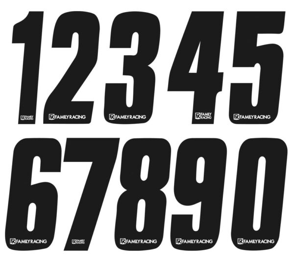 NÚMEROS FAMILY RACING RACE NEGROS GRANDE