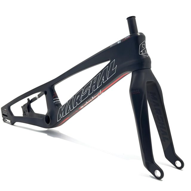CUADRO Y HORQUILLA CARBONO MARSHAL SR71-BLACKBIRD NEGRO MATE
