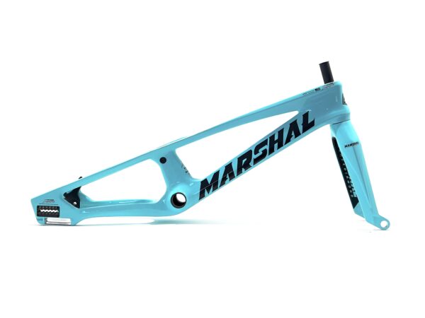 CUADRO Y HORQUILLA CARBONO MARSHAL SR71-BLACKBIRD TURQUESA - Imagen 3