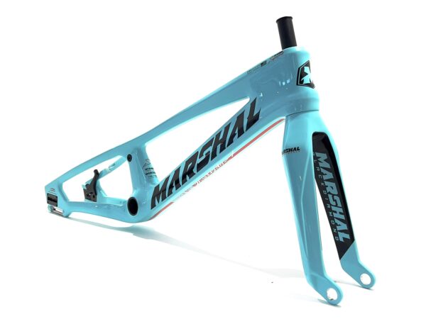 CUADRO Y HORQUILLA CARBONO MARSHAL SR71-BLACKBIRD TURQUESA