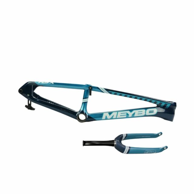 KIT CUADRO Y HORQUILLA BMX RACE CARBONO MEYBO HSX G2.4  AZUL/BLANCO