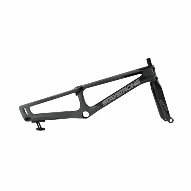 CUADRO Y HORQUILLA CARBONO BMX STAY STRONG C.1  NEGRO/GRIS MATE